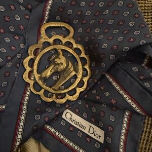 Vintage Brass Horse Medallion